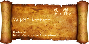 Vajó Norbert névjegykártya