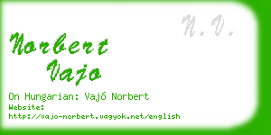 norbert vajo business card